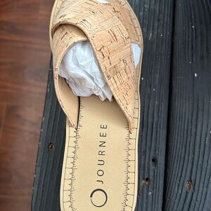 Journee Collection Tan Cork Sandals